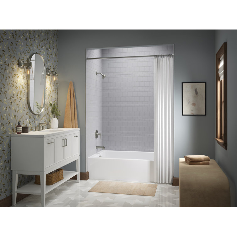 Polished Chrome Wall Mounted Bath and Shower Trim Kit