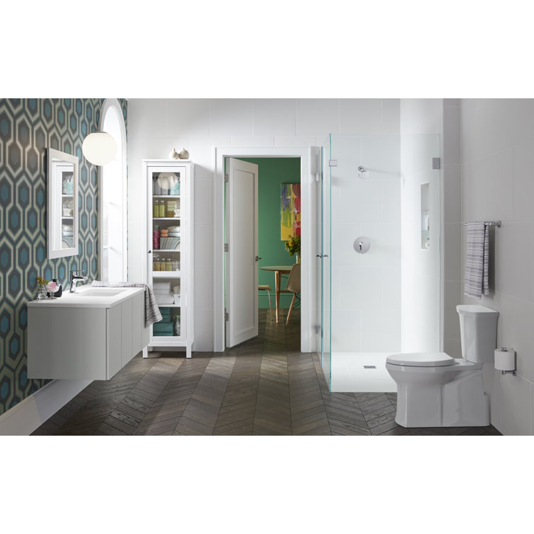 Vibrant Brushed Moderne Brass Wall Mounted Shower Trim Kit