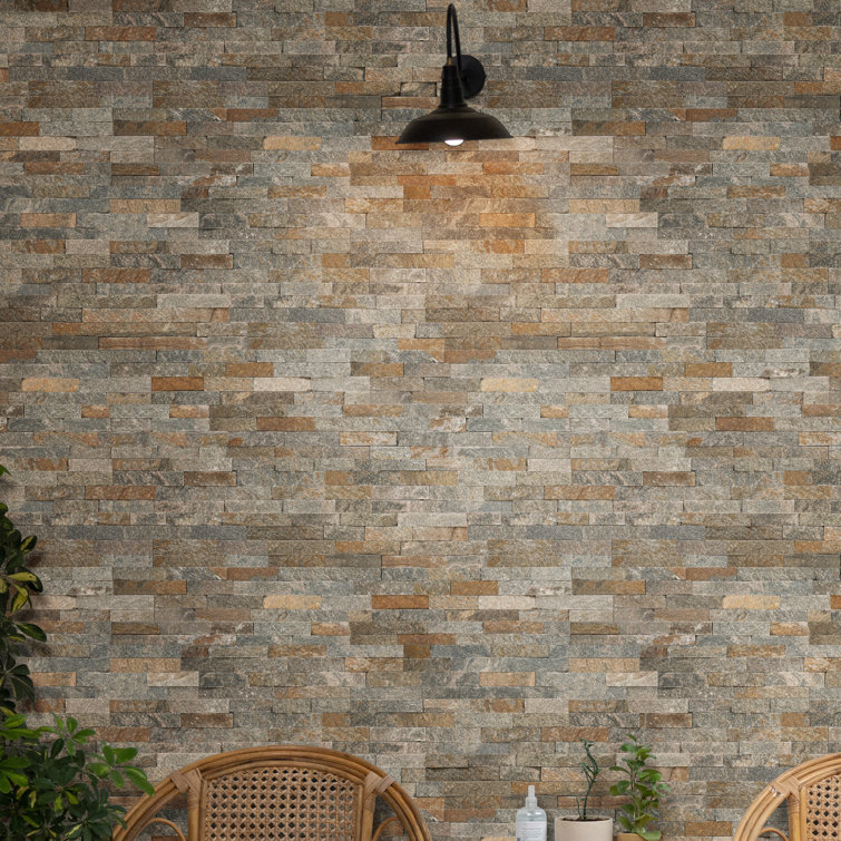 Amber Falls Multicolor Natural Stone Quartzite Wall Tile