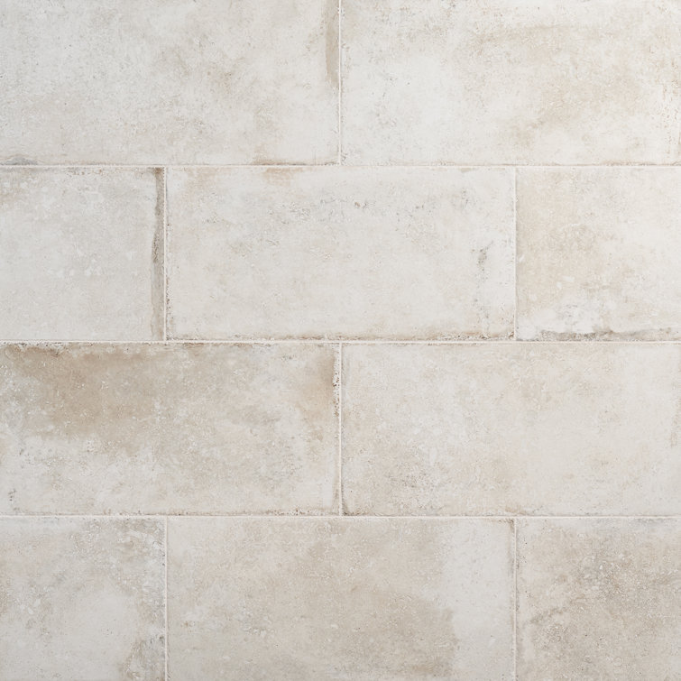 Ravello 12" x 24" White Porcelain Stone Look Tile