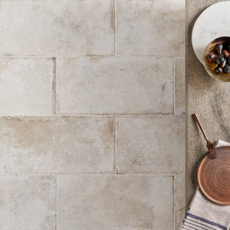 Ravello 12" x 24" White Porcelain Stone Look Tile