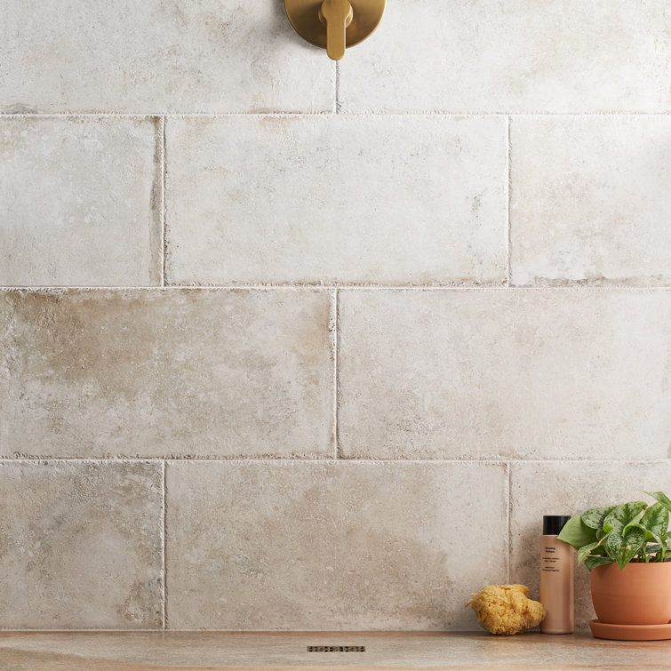 Ravello 12" x 24" White Porcelain Stone Look Tile