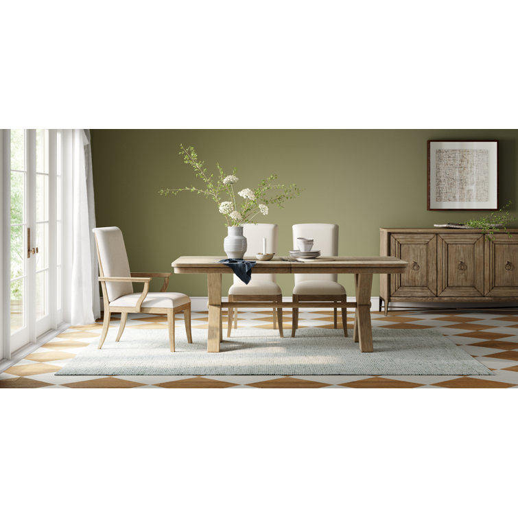 Ivory and Light Green Hand-Tufted Wool 8' x 10' Rug