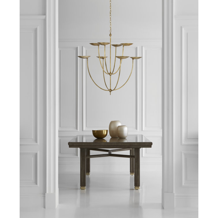 Keira Polished Nickel 8-Light LED Chandelier