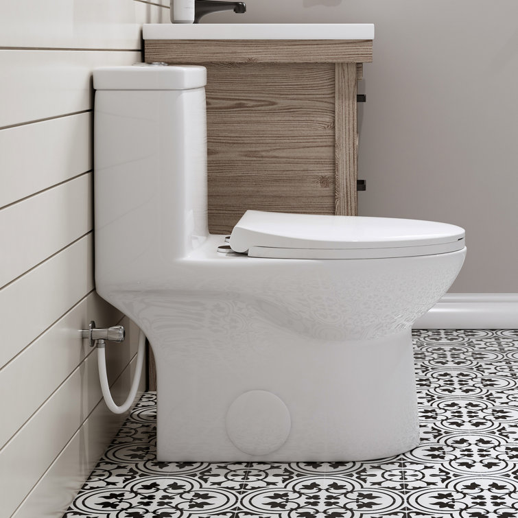 Greta White Vitreous China Dual-Flush Elongated Toilet