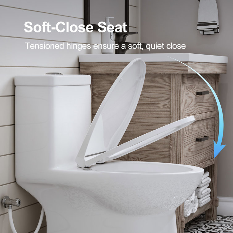 Greta White Vitreous China Dual-Flush Elongated Toilet