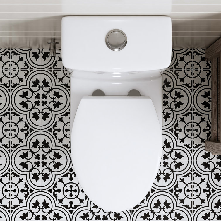 Greta White Vitreous China Dual-Flush Elongated Toilet