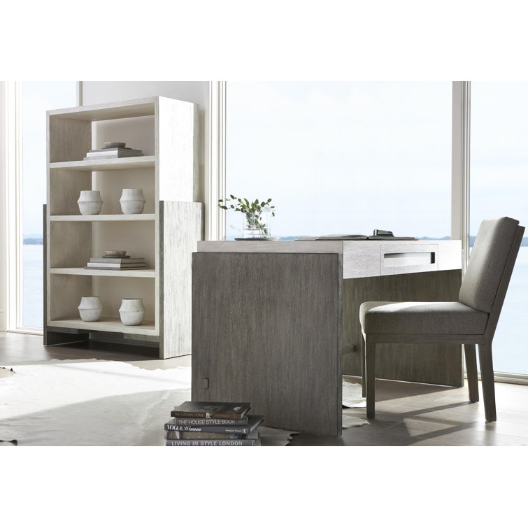Gray Linen Upholstered Parsons Side Chair with Wood Frame