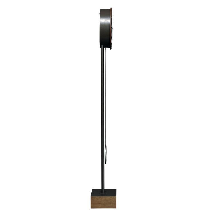 Amber Brown and Charcoal Gray Industrial Grandfather Clock