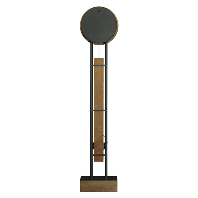 Amber Brown and Charcoal Gray Industrial Grandfather Clock