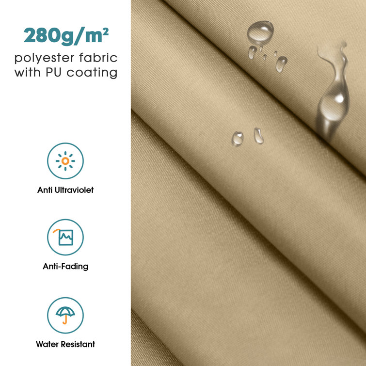 Beige Polyester Water-Resistant Patio Awning Fabric Replacement