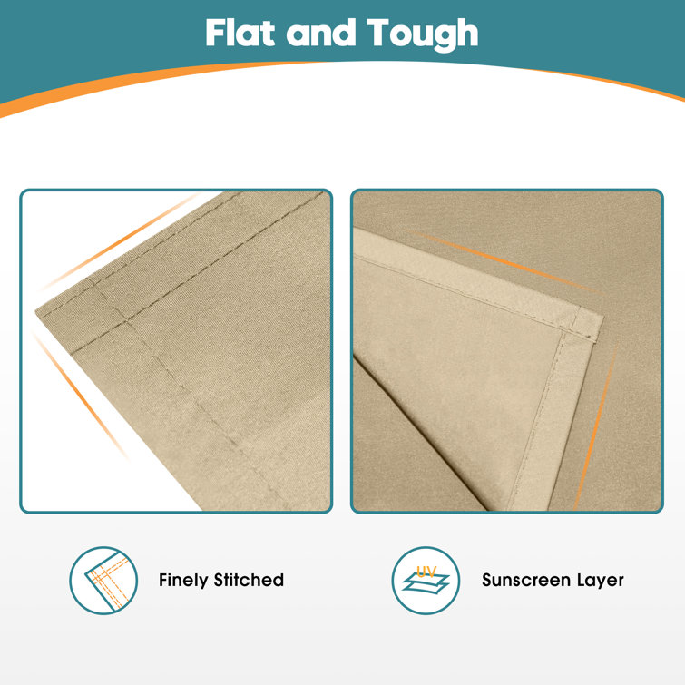 Beige Polyester Water-Resistant Patio Awning Fabric Replacement