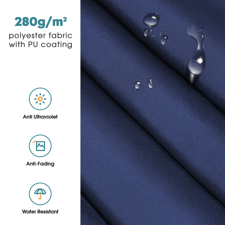 12'x10' Dark Blue Polyester Patio Awning Fabric Replacement