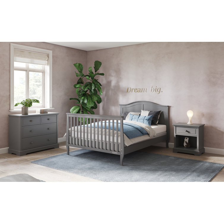 Cool Gray 3-Drawer Nursery Dresser with English Dovetail Construction