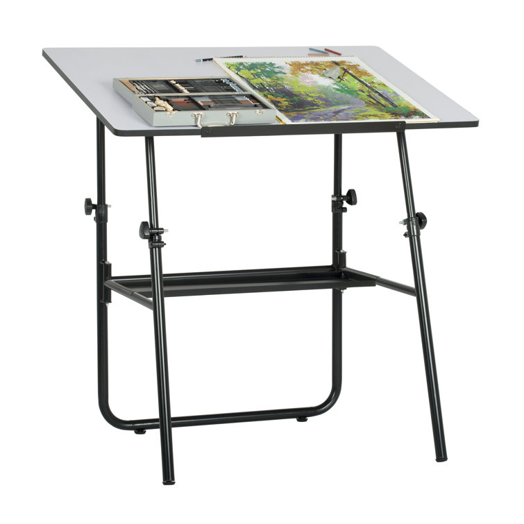 Ultima 42'' Black and White Adjustable Drafting Table
