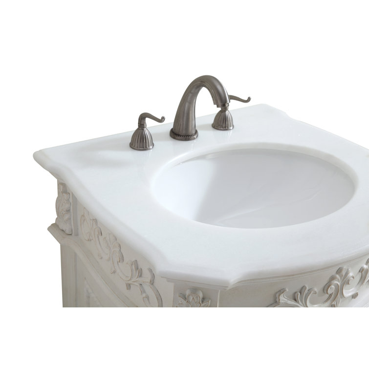 Nalah 24'' Single Bathroom Vanity with Engineered Marble Top