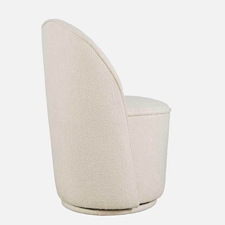 Natural Upholstered Swivel Parsons Side Chair Set