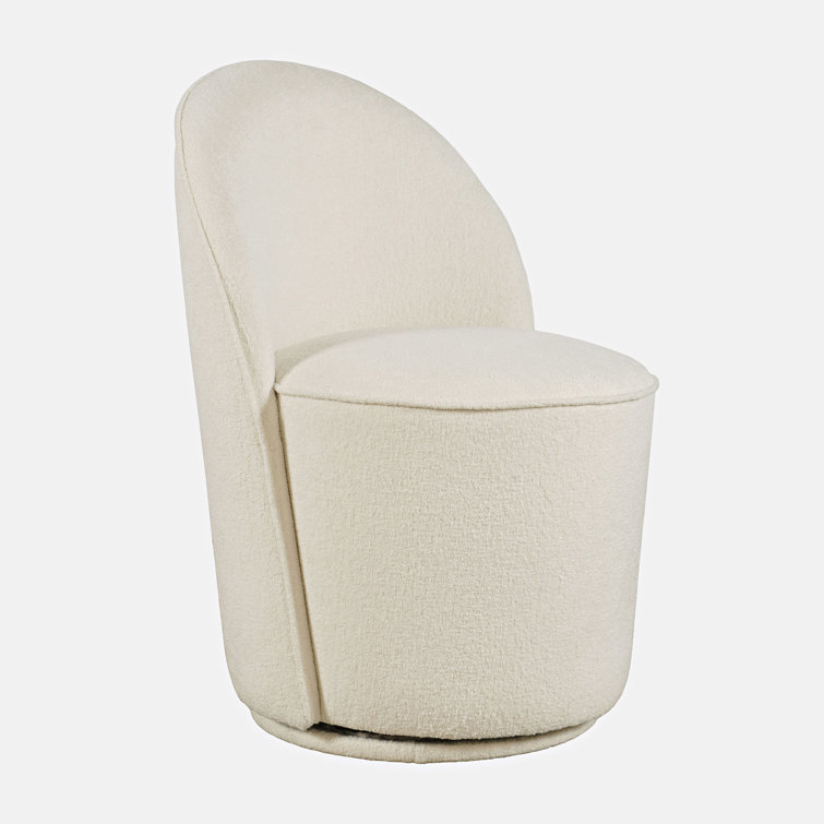 Natural Upholstered Swivel Parsons Side Chair Set