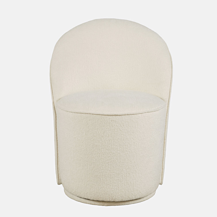 Natural Upholstered Swivel Parsons Side Chair Set