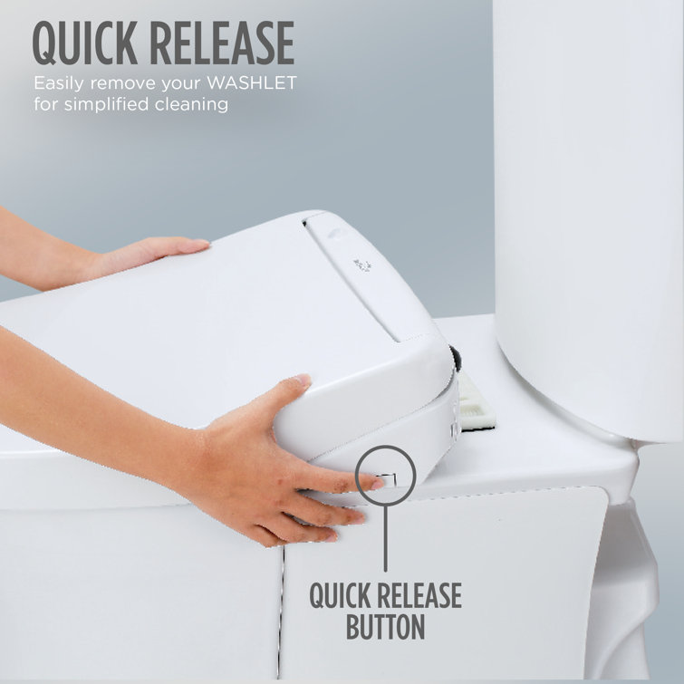 Cotton White Elongated Electronic Bidet Toilet Seat