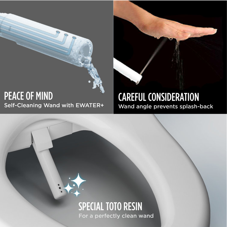 Cotton White Elongated Electronic Bidet Toilet Seat