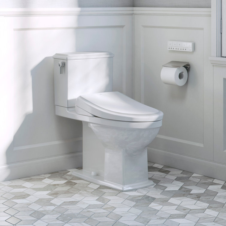 Cotton White Elongated Electronic Bidet Toilet Seat
