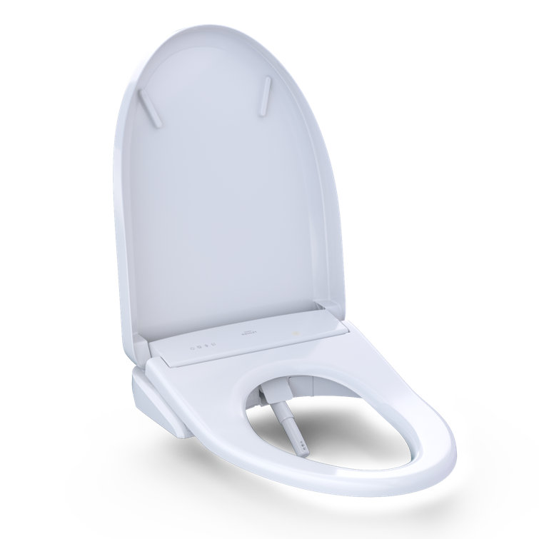 Cotton White Elongated Electronic Bidet Toilet Seat