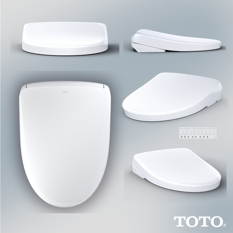 Cotton White Elongated Electronic Bidet Toilet Seat