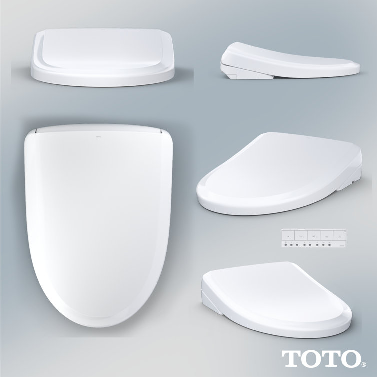 Cotton White Elongated Electronic Bidet Toilet Seat