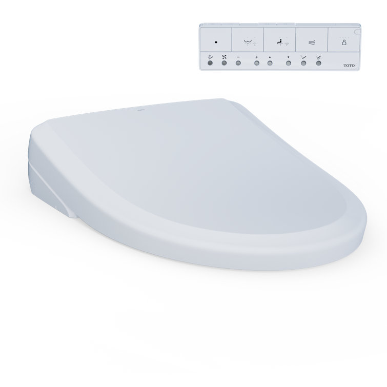 Cotton White Elongated Electronic Bidet Toilet Seat