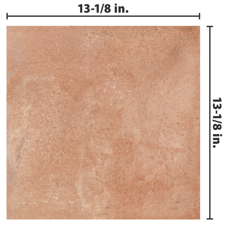 Manises 13" x 13" Matte Brown Porcelain Floor and Wall Tile