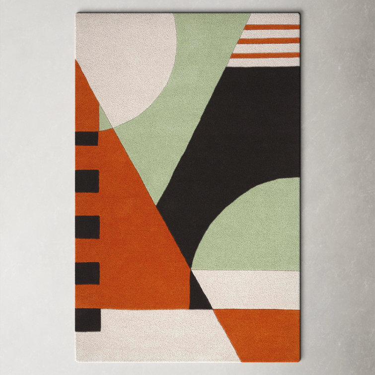 Kazu Abstract Multicolor Wool 8' x 10' Handmade Rug