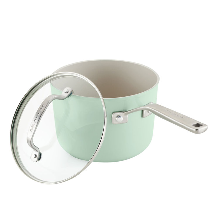 Pistachio Green Ceramic Nonstick 10-Piece Cookware Set