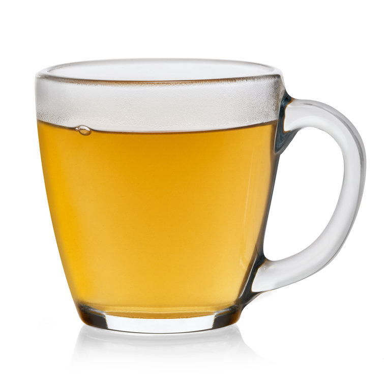 Libbey 15.5 Ounce Clear Glass Tapered Mugs, Set of 8