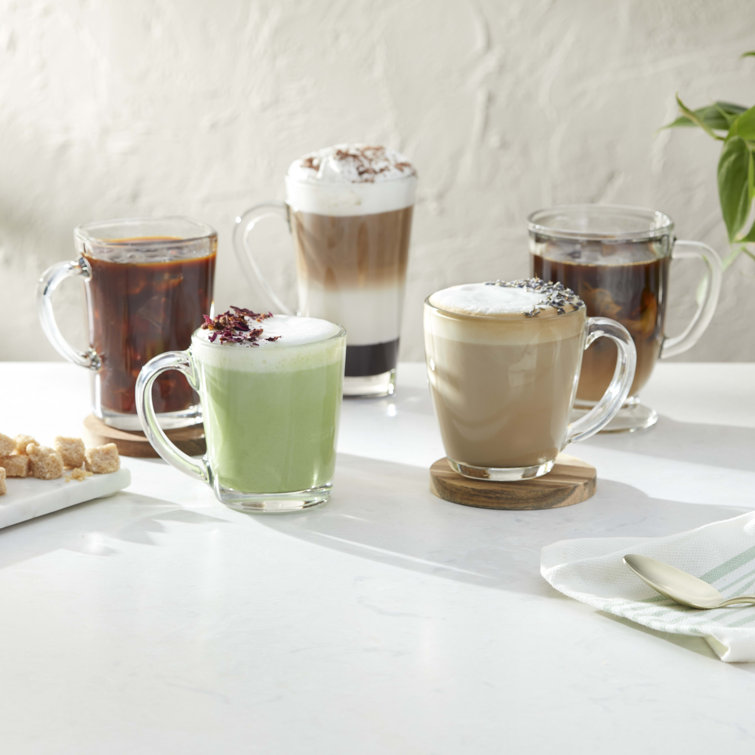 Libbey 15.5 Ounce Clear Glass Tapered Mugs, Set of 8