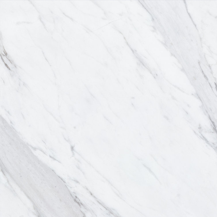 Bonneville 12" x 12" Grey and White Marble Peel and Stick Floor Tiles