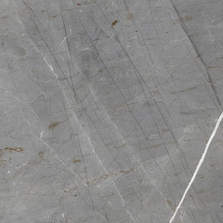 Bonneville 12" x 12" Grey and White Marble Peel and Stick Floor Tiles