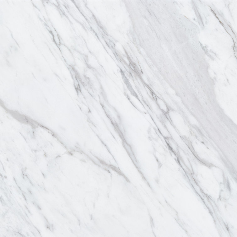 Bonneville 12" x 12" Grey and White Marble Peel and Stick Floor Tiles