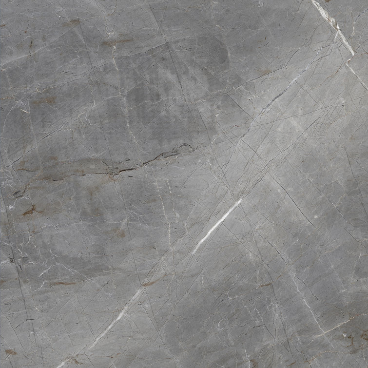 Bonneville 12" x 12" Grey and White Marble Peel and Stick Floor Tiles
