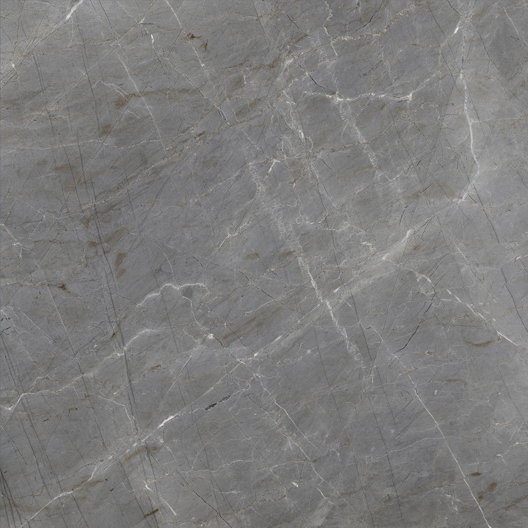 Bonneville 12" x 12" Grey and White Marble Peel and Stick Floor Tiles