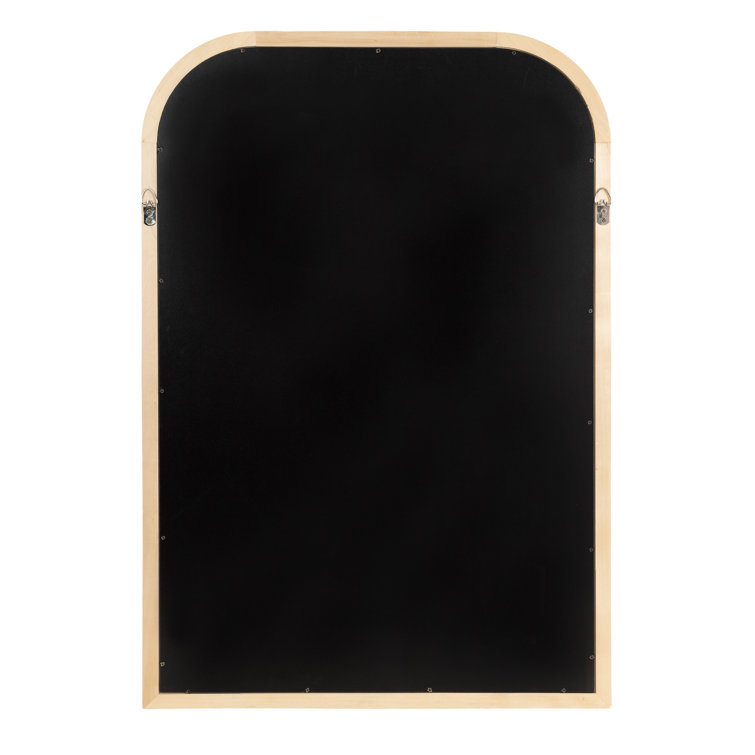 Natural Arched Wooden Wall Mirror 36" x 24"