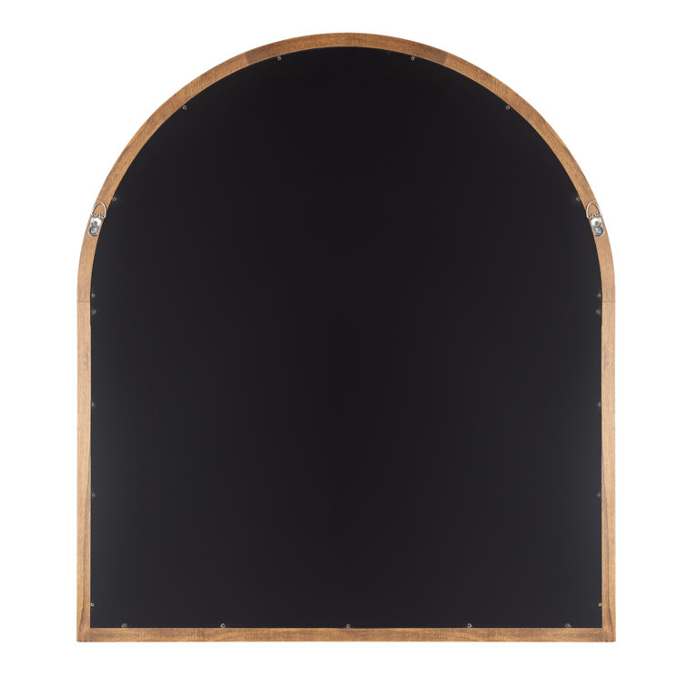 Rustic Brown Medium Wood Arch Wall Mirror