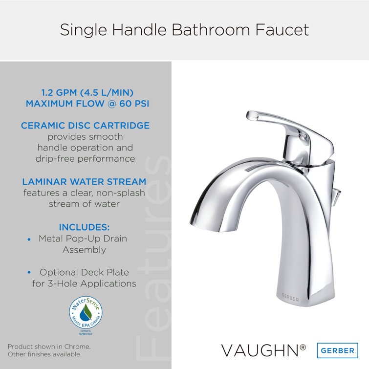 Satin Black Metal Single Handle Bathroom Faucet