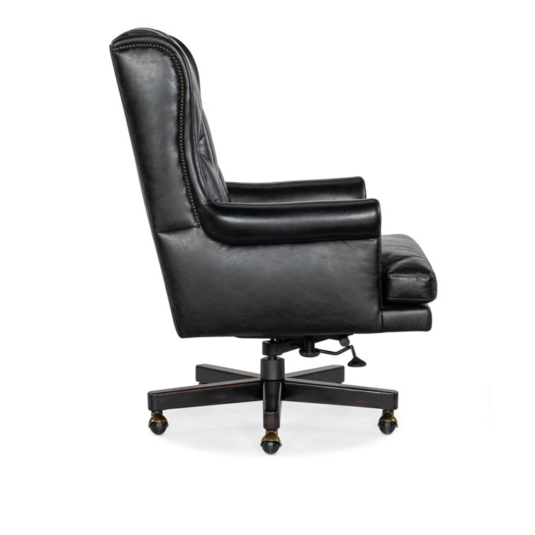 Old Saddle Black Leather Executive Swivel Chair