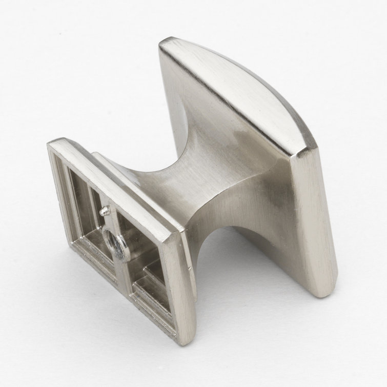 Brushed Nickel Square Cabinet Knob Set with Mounting Hardware