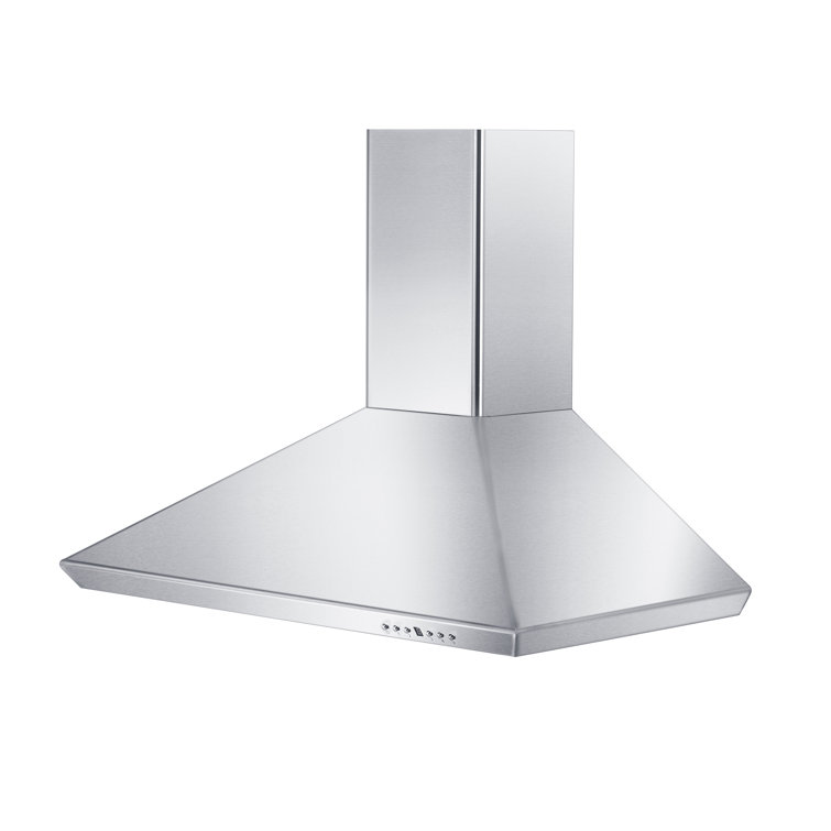 36" Stainless Steel Convertible Wall Mount Range Hood with Charcoal Filter