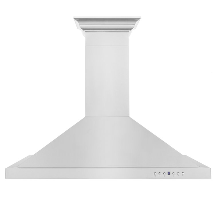 36" Stainless Steel Wall Mounted Range Hood with Crown Molding