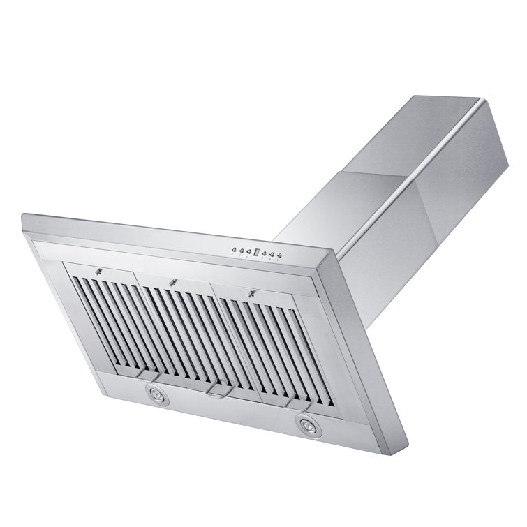 36" Stainless Steel Convertible Wall Mount Range Hood with Charcoal Filter