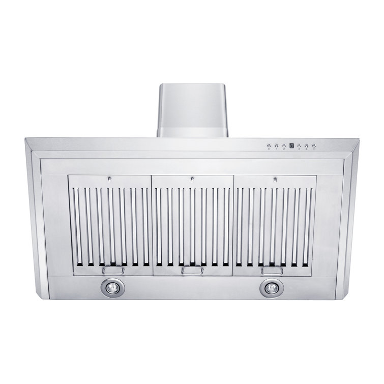 36" Stainless Steel Convertible Wall Mount Range Hood with Charcoal Filter