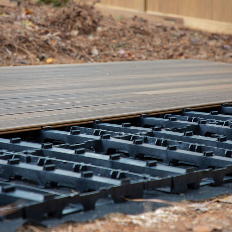 InstaDeck 4 ft. Walnut Composite Outdoor Flooring Kit